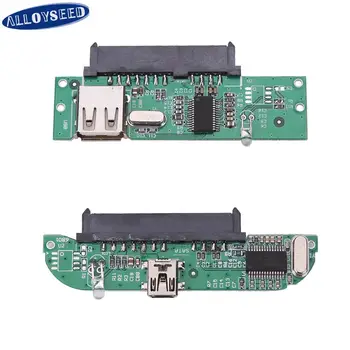 Nye 2,5 tommer-USB 2.0 TIL SATA 7 + 15-Pin Harddisk Adapter Converter for 2,5
