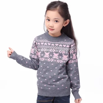 Nye 2016 Børn Sweater Foråret Efteråret Piger Cardigan Børn Turtle Neck Sweater Girl ' s Fashionable Stil overtøj pullovere