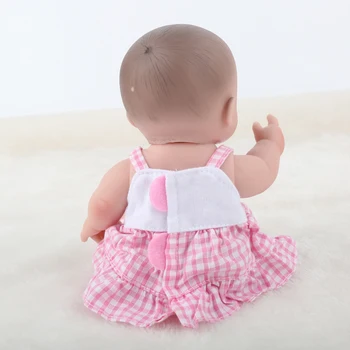 Nye 25cm Full Body Silikone Reborn Baby Doll Legetøj Til Piger Mini Nyfødte Babyer Dukke Sengetid Play House Bade Toy Fødselsdag Gave