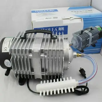 Nye 500W Hailea ACO-500 Elektromagnetisk Kompressor - Akvarium luft pumpe - AC Oxyen luft pum for Fisk tank Hurtig levering