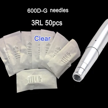 NYE 600D-G 50stk Permanent Makeup nåle 3RL Øjenbryn, Læber Nåle For Nouveau Rotary Maskine Pen Kits Gratis Fragt