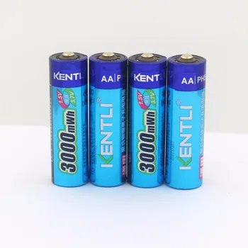 NYE 8stk KENTLI 1,5 v 3000mWh genopladeligt Lithium AA PH5 batteri+1 oplader