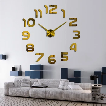 Nye Acrylic Spejl Diy-Ur Se Wall Stickers Ure Reloj De Forhold Horloge Store Dekorative Kvarts Moderne ping