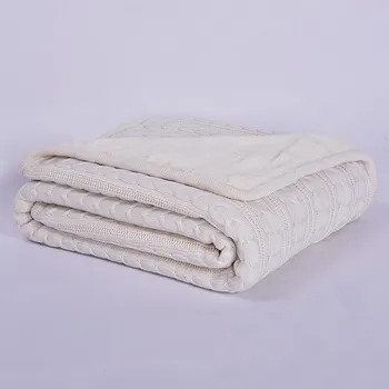 Nye ankomst bomuld, mode i høj kvalitet strikkede tæppe med blød uld til sofa/seng/home beige/rød/grøn/brun/grå farve