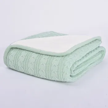 Nye ankomst bomuld, mode i høj kvalitet strikkede tæppe med blød uld til sofa/seng/home beige/rød/grøn/brun/grå farve