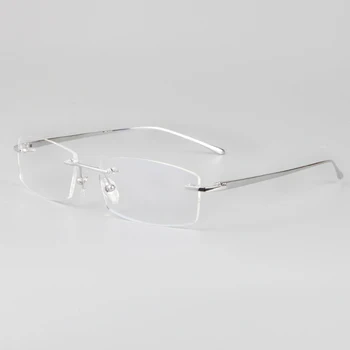 Nye Ankomst Business-Brillerne ren titanium mandlige uindfattede Briller ramme, lav vægt opskrift RXable 6379 størrelse 55-17-140