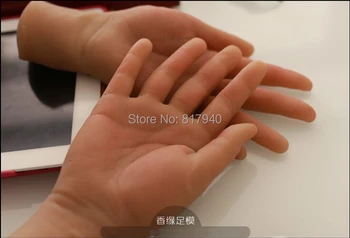 Nye ankomst!et par realistiske silikone mandlige mannequin Dukken hænder til ring&smykker vise ,Model Nail Art Hånd