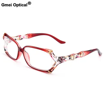 Nye Ankomst Gmei Optisk Farverige Urltra-Lys TR90 Kvinder Fuld Rim Optiske Briller Rammer Kvindelige Plast Nærsynethed Brillerne M1242