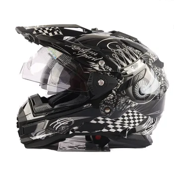 Nye ankomst grå øjne THH tx27 motorcykel hjelme mtb downhill cascos motorcykel med dobbelt visir off road motocross-hjelm DOT