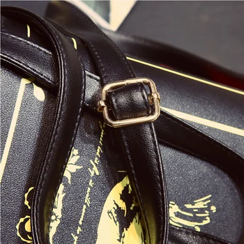Nye Ankomst Kvinder Vintage Gotiske Håndtaske Book Style 3D PU Skulder Taske Dame Casual Lolita Messenger Bag Crossbody Tasker