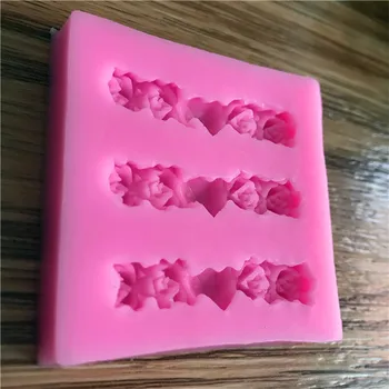 Nye Ankomst kærlighed blomst formet 3D silikone kage fondant skimmel, kage dekoration redskaber, sæbe, stearinlys forme D091