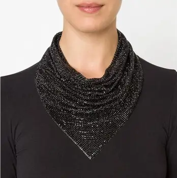 Nye Ankomst Mode Trekant Form Tørklæde Bib Erklæring Choker Halskæde Tendens Party Smykker Kæde Krave Kvinder Smykker