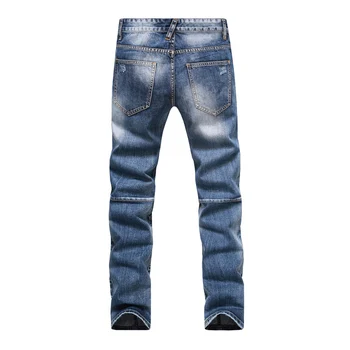 Nye Ankomst Mænd Designer Jeans Mode Afslappet Slim Fit Denim Jeans Til Mænd H0291