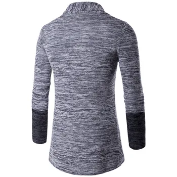 Nye Ankomst Mænd Patchwork Sweater Mode Mønster Design, Langærmet Cardigan Robe Slank Sweater Casual Sweater