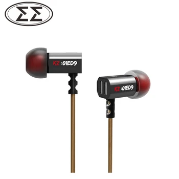 Nye Ankomst Oprindelige KZ ED9 3,5 mm i øret Hovedtelefoner Tung Bas HIFI DJ Stereo Øreprop Noise Isolating Headset Med Mic E57
