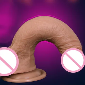 Nye Bløde Silikone Super Realistisk Mandlige Kunstig Penis Pik Store Strapon Dildo Sugekop Voksen Sex Legetøj Til Kvinder Masturbator
