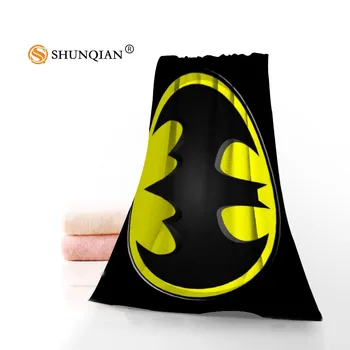 Nye Brugerdefinerede Batman Logo Håndklæde Trykt Bomuld Face/Håndklæder Microfiber Stof Til Børn, Mænd, Kvinder Brusebad Håndklæder A7.24