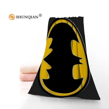Nye Brugerdefinerede Batman Logo Håndklæde Trykt Bomuld Face/Håndklæder Microfiber Stof Til Børn, Mænd, Kvinder Brusebad Håndklæder A7.24