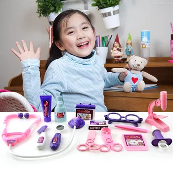 Nye Børn Pædagogiske Foregive Læge Tilfælde Toy Sæt Barn Medicinsk Kit Læge Tilfælde Sygeplejerske Rollespil Toy Sæt Gaver