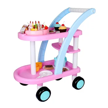 Nye børn simulering kage frugt skåret ud hver familie fødselsdag kage toy trolley at spille house børn fødselsdage, Jul, legetøj