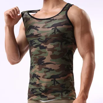 Nye COCKCON mænds tank top Militære stil camouflage vest sexede mænd ' s camouflage vest stramme forme
