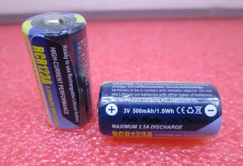 NYE CR123A RCR123A CR123 3V 500mah lithium batteri Digital kamera, genopladelige Li-ion lithium batterier