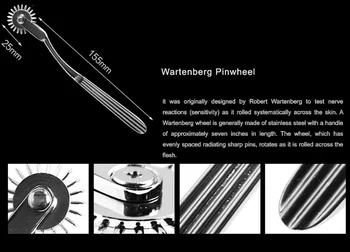 Nye Deluxe Medicinsk Diagnostisk Hammer Pin-Hjulet BDSM Gear Roller Rullende Wartenberg Hjul Mølle Fetish Neurologiske Model 103