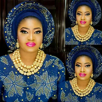 Nye Dubai Gold Kvinder Brude Statement Halskæde Sæt Afrikanske Nigerianske Bryllup Smykker Sæt Party Gave Gratis Fragt WE090