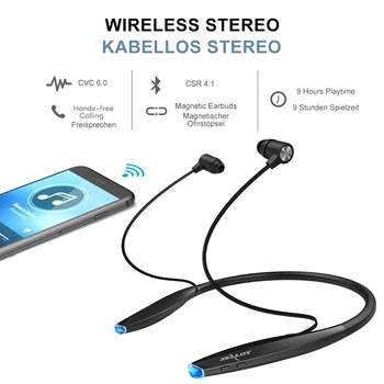 Nye FANATISKE H7 Bluetooth Hovedtelefon Hovedtelefoner med Magnet Attraktion Slank Neckband Trådløse Hovedtelefoner Sport Earbuds med Mic