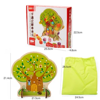 Nye Farverige Multifunktions-Træ, Træ-Legetøj Skabe Uddannelse Træ Legetøj, Dyr, Frugt Perler Montessori Legetøj Til Børn Gaver
