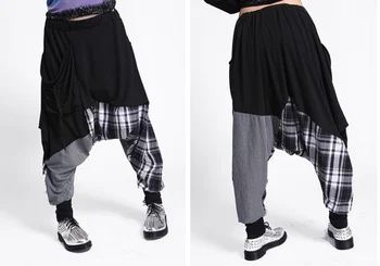 Nye Fashion Brand Til Casual Kvinder Baggy Harem Bukser Hippie Reb Plaid Patchwork Kvindelige Hip Hop Dans Sweatpants