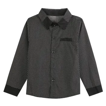 Nye Fashion Forår, Efterår Drenge Formelle Almindelig langærmet Skjorte Fest Polka Dot Shirts Stilfulde Drenge Tøj Top 3-8Years