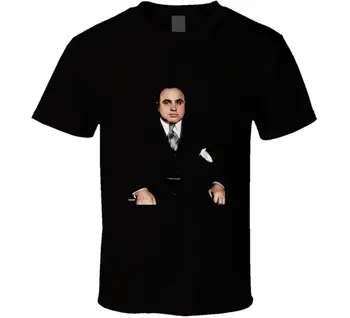 Nye Fashion T-Shirt Med Grafisk Brev Original Gangster Al Capone I Chicago Mob 1920 Fan T-Shirt