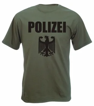 Nye Fashion til Mænd Mænd er T-Shirt Oprette Din Egen T-Shirt Police T-Shirt Tyskland Police Officer Toutes Les Tailles t-Shirt
