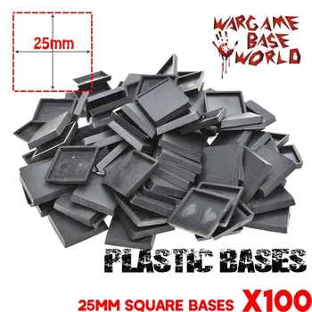 NYE Figurer base og wargame model baser Masse af 100 25mm-Pladsen plast grundlag for warhamemr