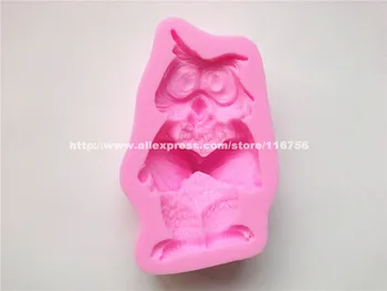 Nye! Gratis Forsendelse Mr. Ugle Formede Silikone Formen Kage Dekoration Fondant Kage 3D Formen fødevaregodkendt Silikone Forme 239