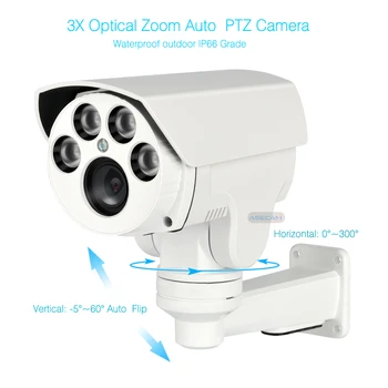 Nye HD 1080P 3MP PTZ-AHD Kamera Rotary Pan Tilt Udendørs Kugle Auto Zoom-2.8-12mm Linse Udendørs Vandtæt Overvågning
