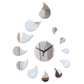 Nye hot salg akryl væg ur boligindretning, mode 3d spejl ure sikker moderne store digital quartz ur mærkat