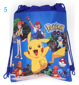 Nye Karton ikke-vævet stof af Pokemon, klog pikachu snor rygsæk, event & party gave pose, shopping taske, opbevaringspose