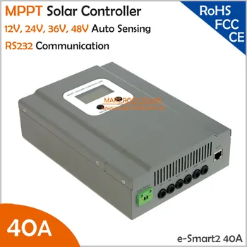 NYE KOMMER!!! Max. DC100V PV-Input 40A MPPT-Solcelle-Controlleren til Systemet 12V/24V/36/48V auto-sensing med RS232 Kommunikation