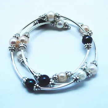 Nye kulturperler freshwater pearl armbånd fleksibel cirkler gøre dine favorit designs luksus bryllup part eller ægteskaber