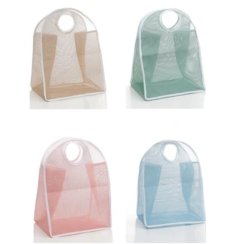 Nye Kvinder Shopping Taske Foldning Bærbare Multifunktion Genanvendelige Tote kurv Mesh Hånd Taske Arrangørerne Bag