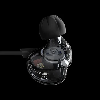 Nye KZ ZST Balanced Armature Med Dynamiske In-ear Hovedtelefoner BA Driver støjreducerende Headset Med Mic Udskiftning af Kabel