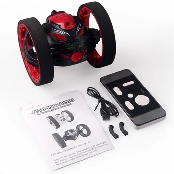 Nye legetøj, fjernbetjening, to-hjulet bil 2,4 G frekvens bil med en fleksibel roterende hjul, led-lys fjernbetjening robot