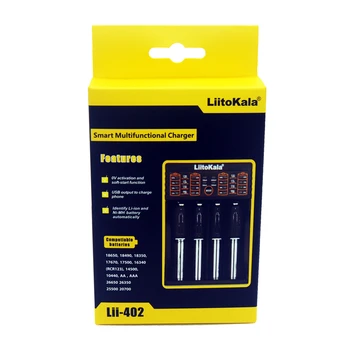 NYE LiitoKala Lii-402 18650 Batteri Oplader Til 26650 16340 RCR123 14500 LiFePO4 1,2 V Ni-MH Ni-Cd Rechareable Batteri lii402