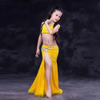 Nye Luksus Sexet Orientalsk Dans Kostume Passer til børn børn pæn høj kvalitet piger Ydeevne Mavedans Kostumer, dress