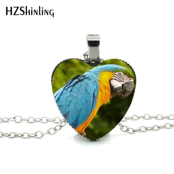 Nye Macaw Hjerte Halskæde Papegøje Hjerte Vedhæng Dyr, Fugl, smykker Kvinder Hjerte-Formet Halskæde HZ3