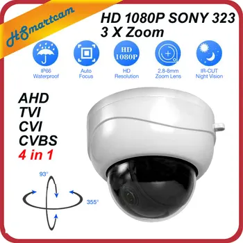 Nye mini-AHD Ptz-Kameraer Med Full HD P2P-Motoriseret 3X Zoom-Linse, 4 I 1 2MP Kamera 1080P AHD TVI CVI PTZ-Kamera Til HD DVR Ktis