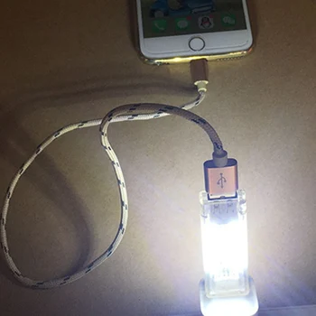 Nye Mini-USB-Led Nat Lys Camping lampe dobbelt-sidet 12 