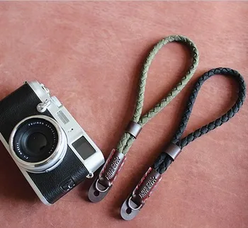 Nye mode, Vintage lærred Organisation Kamera håndrem til SLR kamera-sort gratis fragt